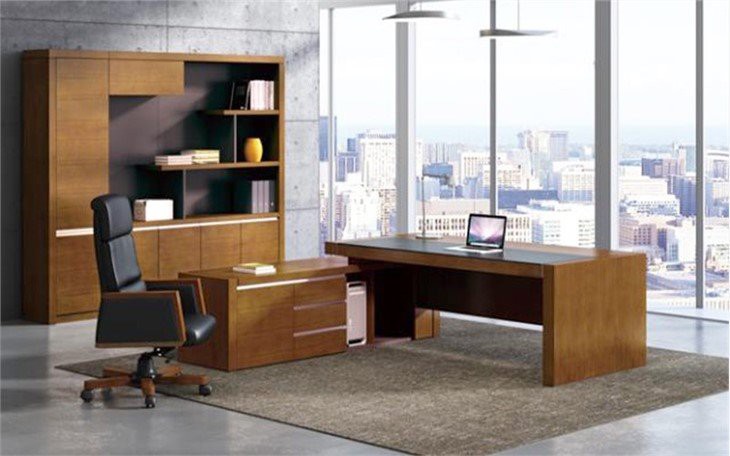 L-förmiges, modernes Chefbüro-Schreibtischset